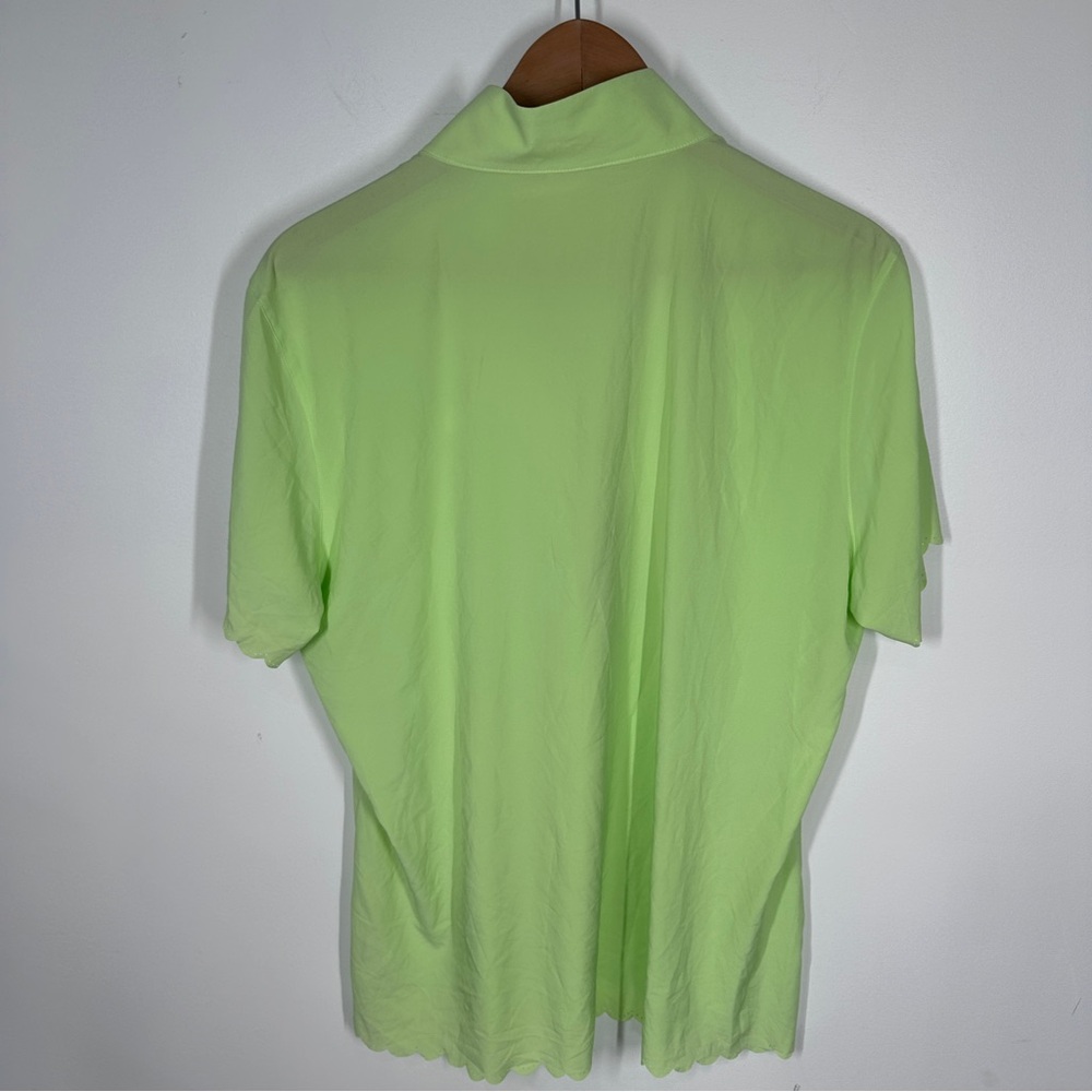 NWT Greg Norman Polo Golf Shirt XL Lime Green Champions Retreat - Picture 6 of 6